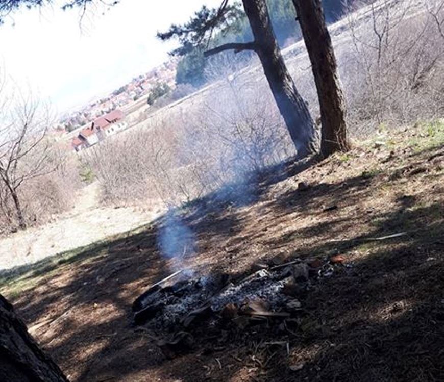 FOTO KRITIKA I MOLBA: Nije lijepo ostavljati smeće na drveću u Kologaju i  vatru! –